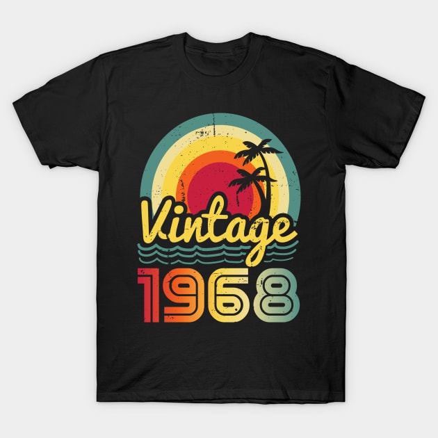 Vintage 1968 Made in 1968 55th birthday 55 years old Gift T-Shirt by Winter Magical Forest